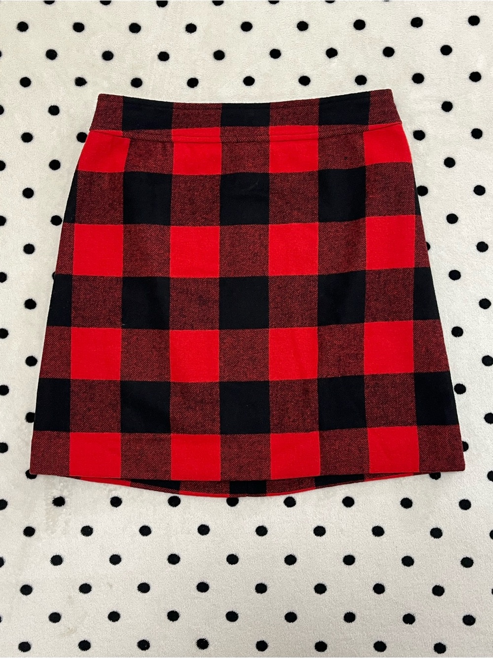 J. Crew Factory Buffalo Plaid Wool Skirt Size 6